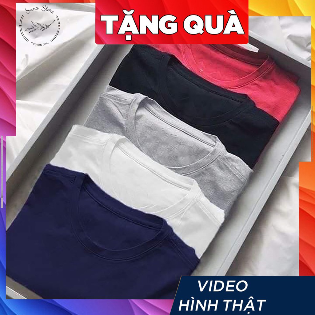 Áo thun trơn TSIMPLE tay ngắn chất cotton co giãn tốt, Áo phông trơn nam nữ nhiều màu không xù lông