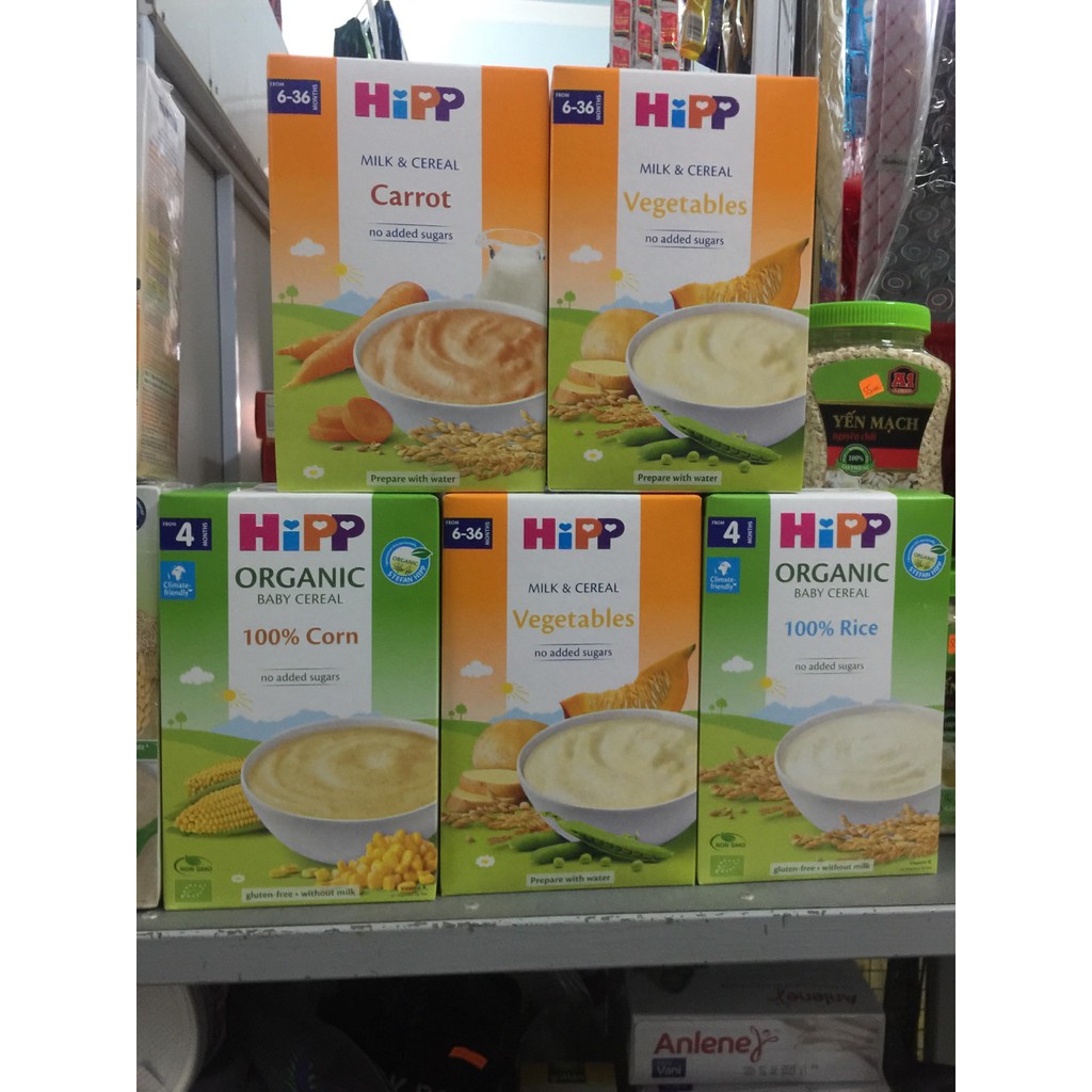 Bột ăn dặm HIPP đủ vị cho bé từ 4 tháng tuổi - (Hàng nhập khẩu Chính Hãng, có mã QR)