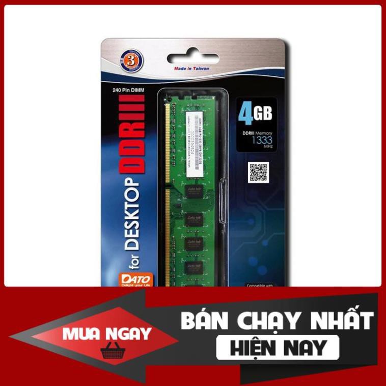 Ram PC DATO DDR3 4GB bus 1600MHz