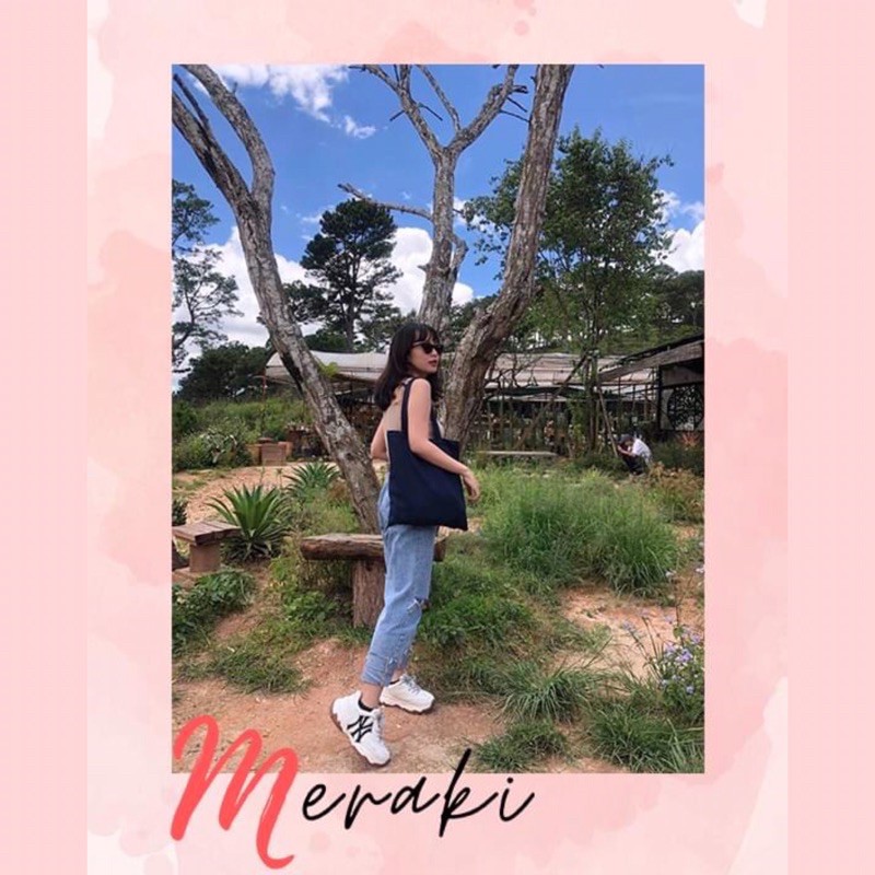 Túi Tote Vải Canvas Trơn Có 4 Màu