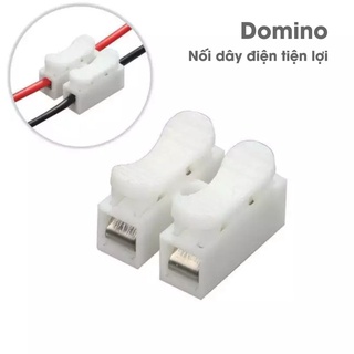 Cút nối điện domino - ch2, cầu nối dây điện 2p ch2, domino 2p