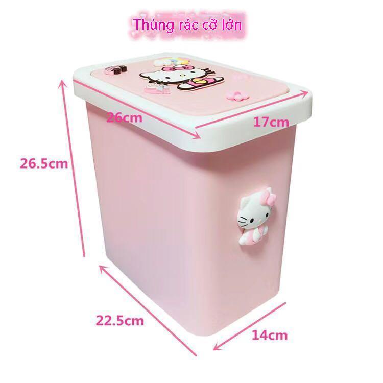 Thùng Đựng Rác Có Nắp Nhấn Kiểu Dáng Hoạt Hình Sáng Tạo Cho Gia Đình