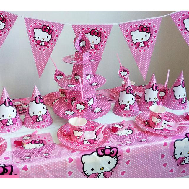 Hello Kitty Đĩa Giấy Trang Trí Tiệc Sinh Nhật Cho Bé