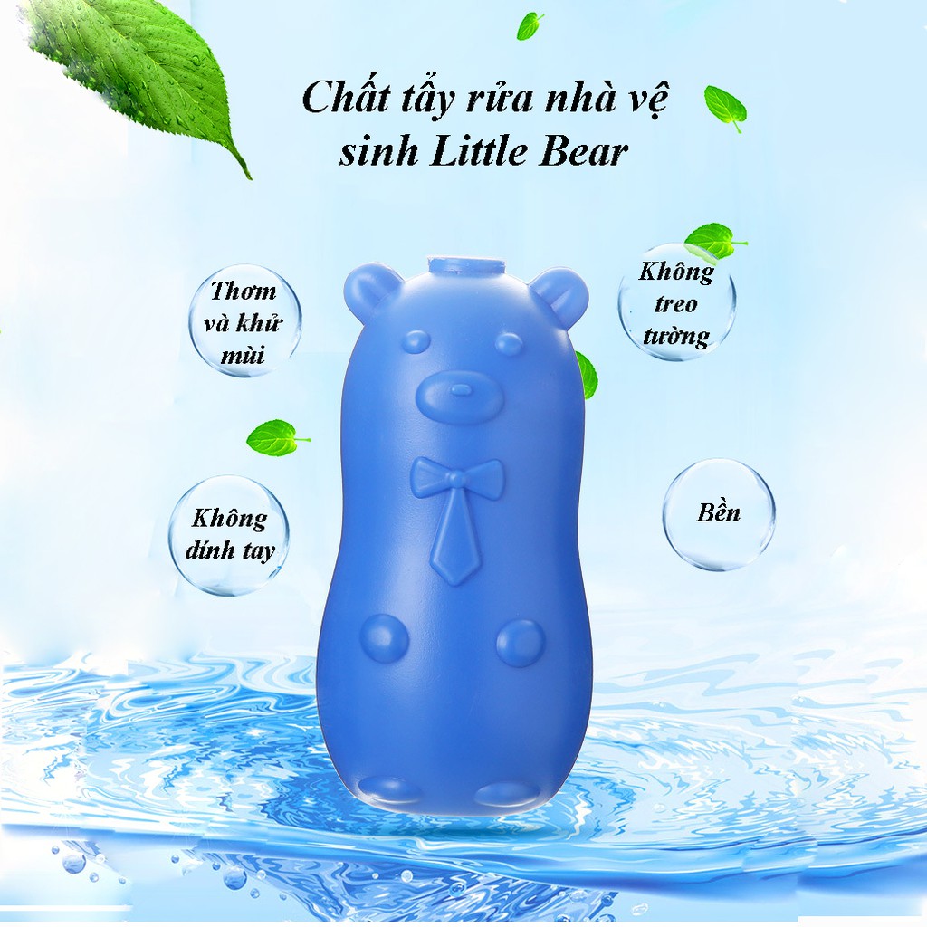Chai con gấu cực viên thả làm xanh nước bồn cầu