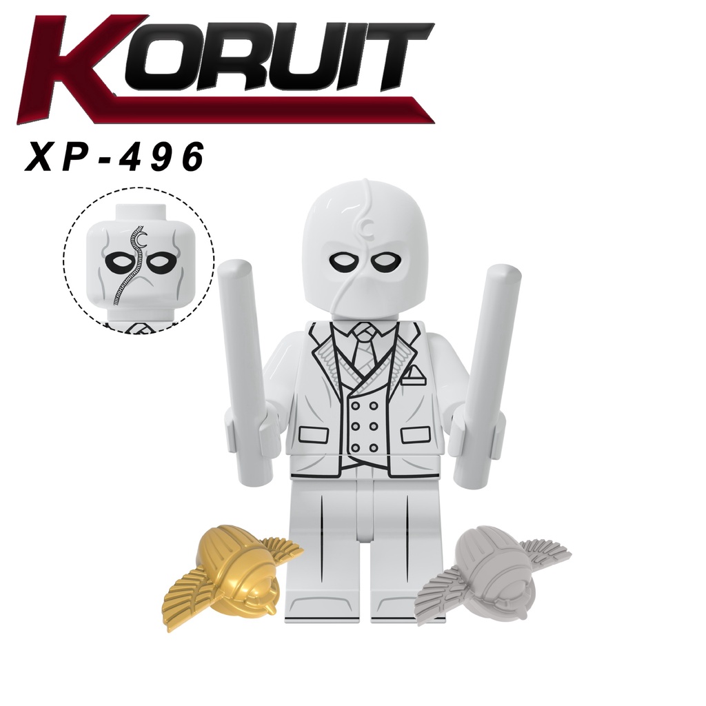 Minifigures Mẫu Nhân Vật Vị Thần Khonsu Kỵ Sĩ Mặt Trăng Trong Phim Moon Knight XP495 XP496 XP497 - Đồ Chơi Lắp Ráp Mini