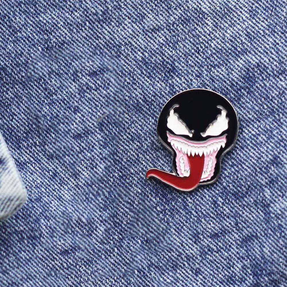 MXGOODS Trâm Cài Áo Hình Venom Marvel Tráng Men Sáng Tạo Cho Nữ