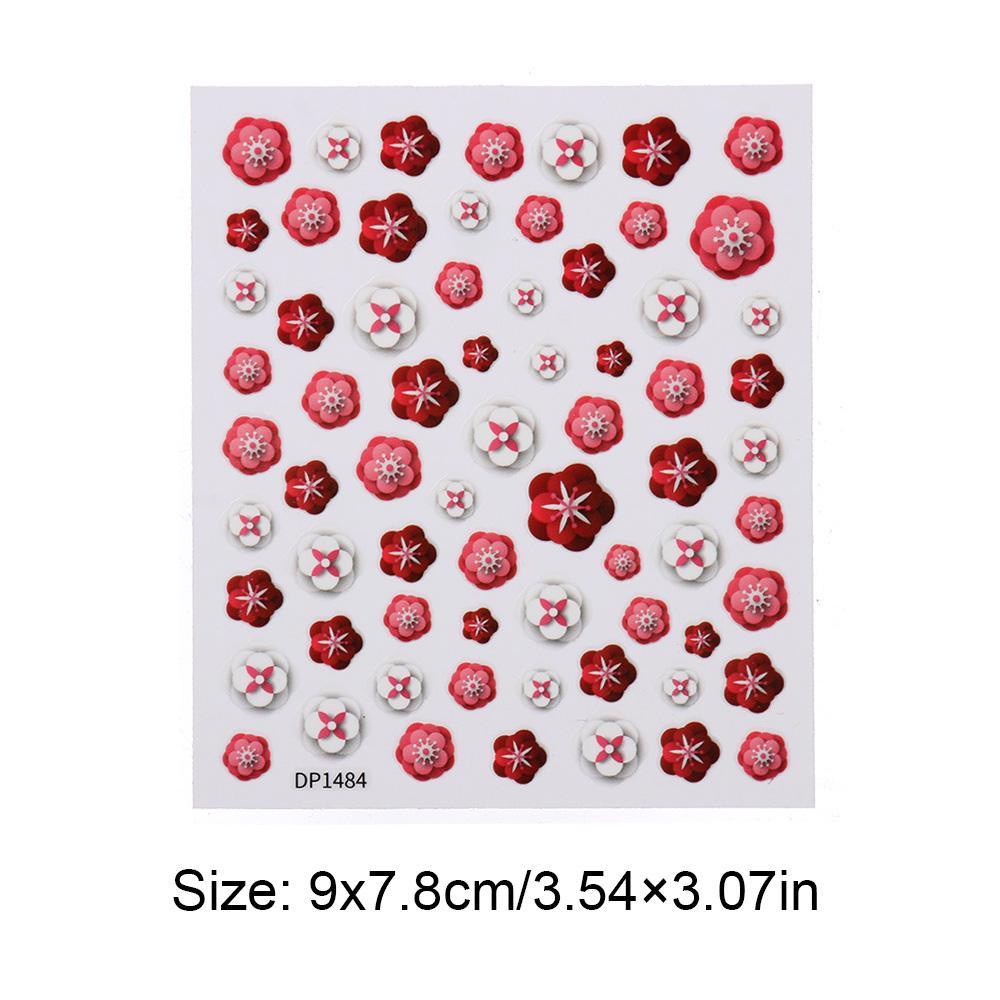 Miếng Dán Móng Tay Hình Hoa Anh Đào Nhiều Màu Sắc