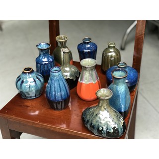 Bộ 3 bình hoa gốm sứ bát tràng mini