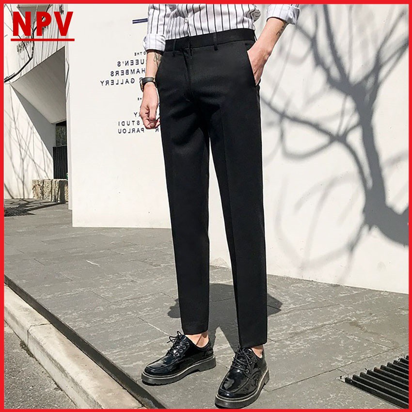 Quần âu nam ống côn NPV vải lụa co giãn,quần tây nam không nhăn,không xù,4 màu | BigBuy360 - bigbuy360.vn