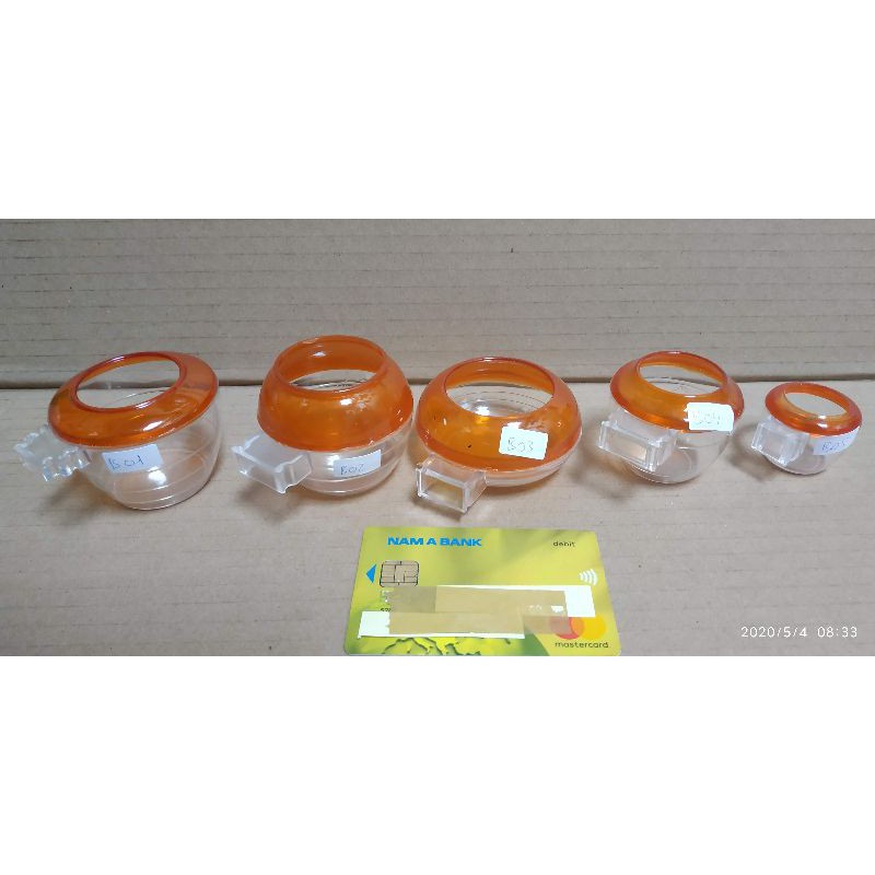 B05 - 10 cái Cóng nhựa đựng thức ăn nước uống chim khuyên, phi 4cm cao 3cm