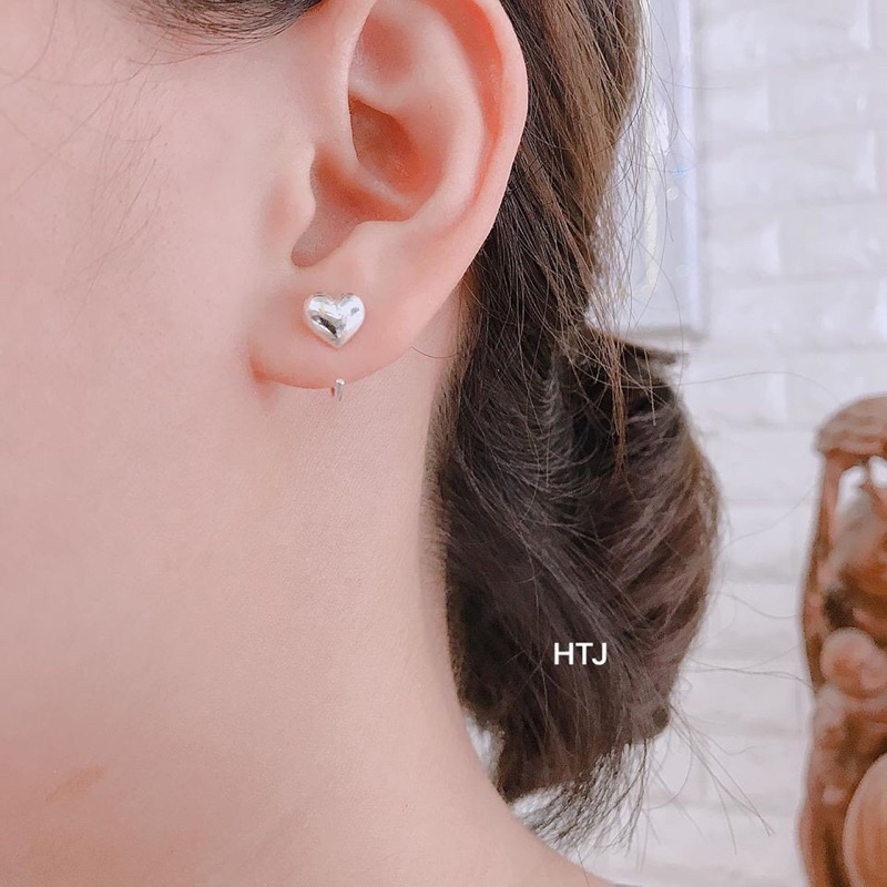 Bông tai nữ, bông tim chuẩn bạc ta xinh xắn - Kho sỉ bạc Nhất Linh