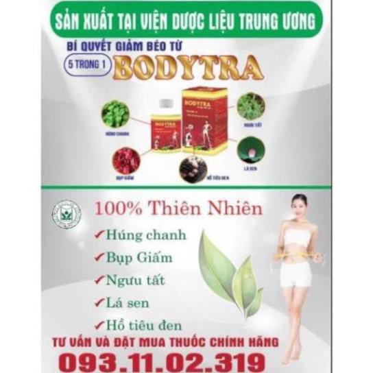 [Viện Dược Liệu Trung Ương] Giảm Cân An Toàn Bodytra-Giảm 5-7Kg Sau 1 Liệu Trình -Không Tăng Lại - Tặng 30 Viên Giữ Dáng | BigBuy360 - bigbuy360.vn