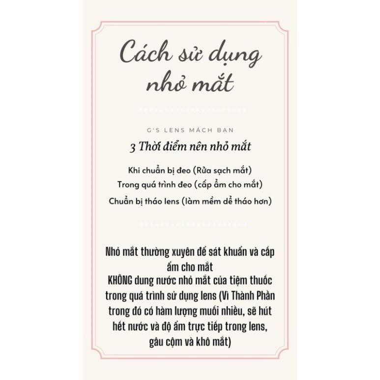 Nước nhỏ mắt lens