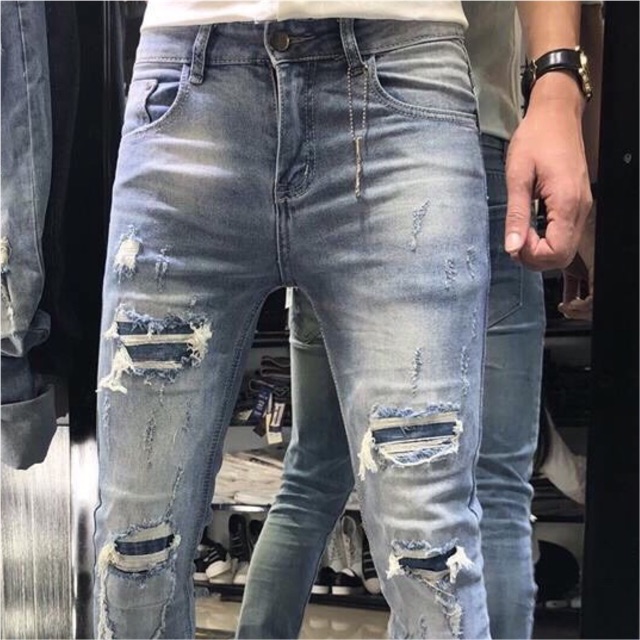 QUẦN JEAN DÀI NAM WAS RÁCH CÁ TÍNH | BigBuy360 - bigbuy360.vn