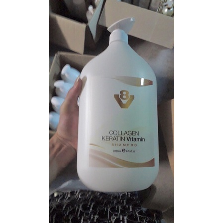 Dầu cặp gội xả V8 2000ml phục hồi hư tổn hương thơm quyến rũ