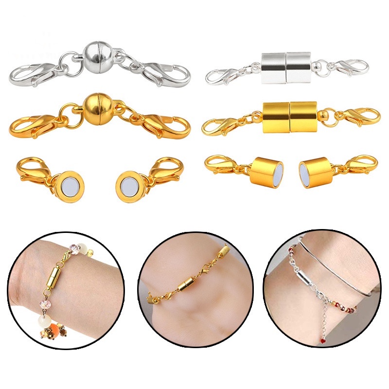 1 Cặp Móc Khóa Càng Cua Màu Vàng/Bạc Chất Lượng Cao Dùng Làm Trang Sức Thủ Công