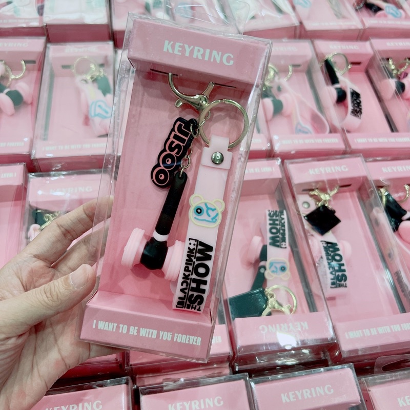 Móc khoá dây Lightstick Hắc Hường Blackpink