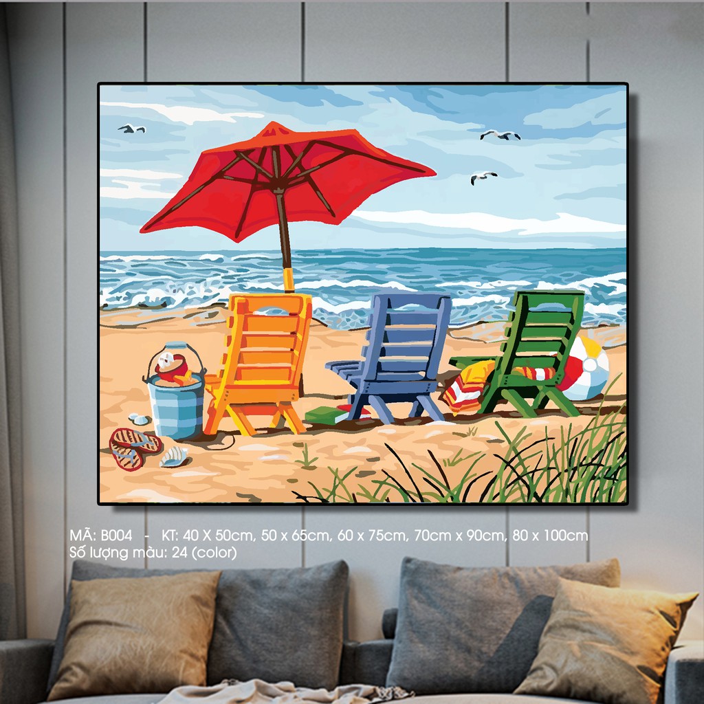 Tranh tô màu theo số phong cảnh đẹp 20 mẫu - Kích thước 40x50 đã căng khung | BigBuy360 - bigbuy360.vn