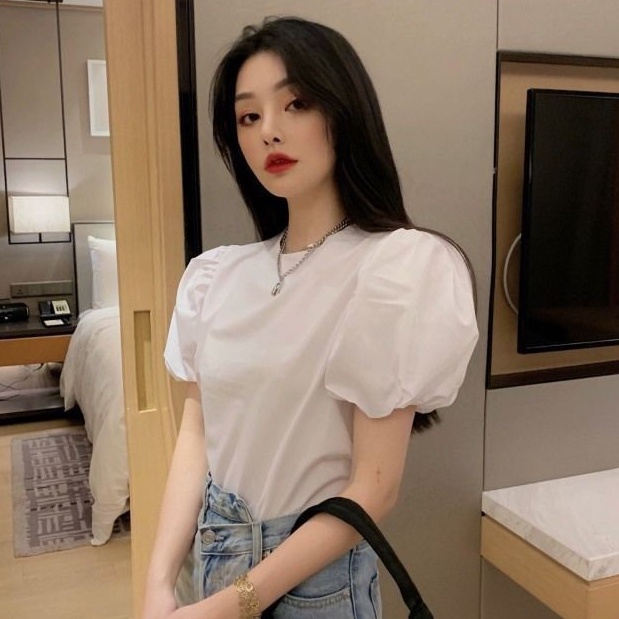 Áo Sơ Mi Chiffon Tay Phồng Ngắn Phong Cách Cổ Điển Thời Trang Mùa Hè Mới Dành Cho Nữ