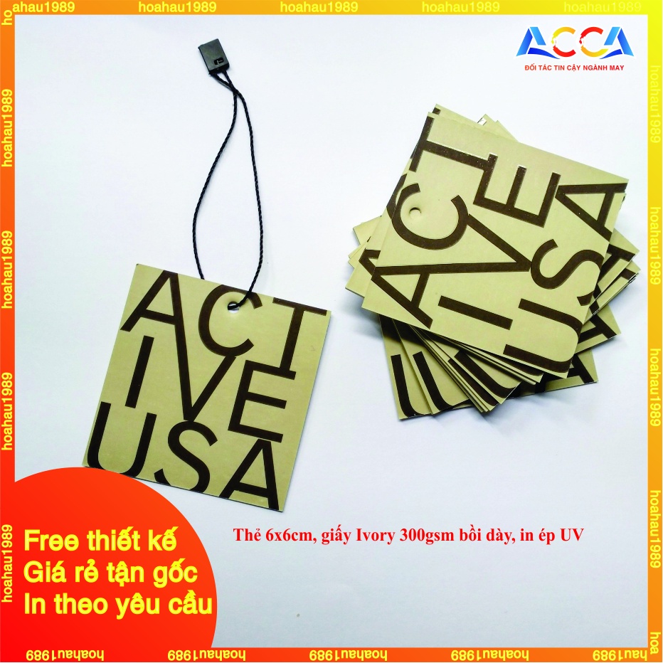 Dây tag quần áo_5.000 dây treo mác chất liệu dù dài 18cm_In thẻ Tag, nhãn mác theo yêu cầu_Miễn phí thiết kế Logo