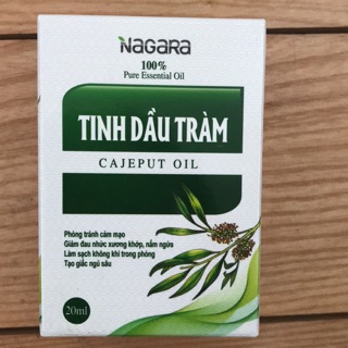 Tinh dầu tràm Nagara 20ml - phòng tránh cảm mạo,giảm đau nhức xương khớp, làm sạch không khí trong phòng, tạo giấc ngủ