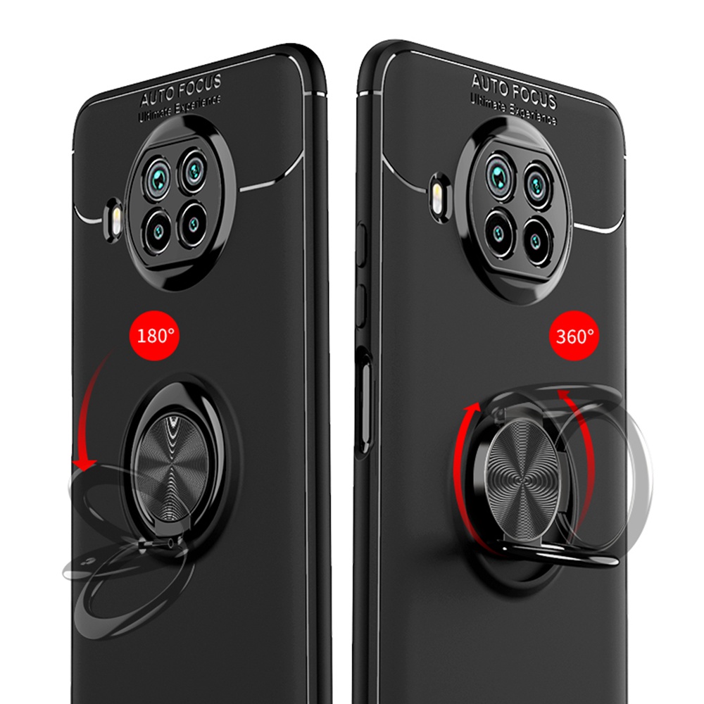 Ốp điện thoại tích hợp vòng giá đỡ nam châm dùng trên ô tô tiện lợi cho Xiaomi Mi 10t Lite 5g