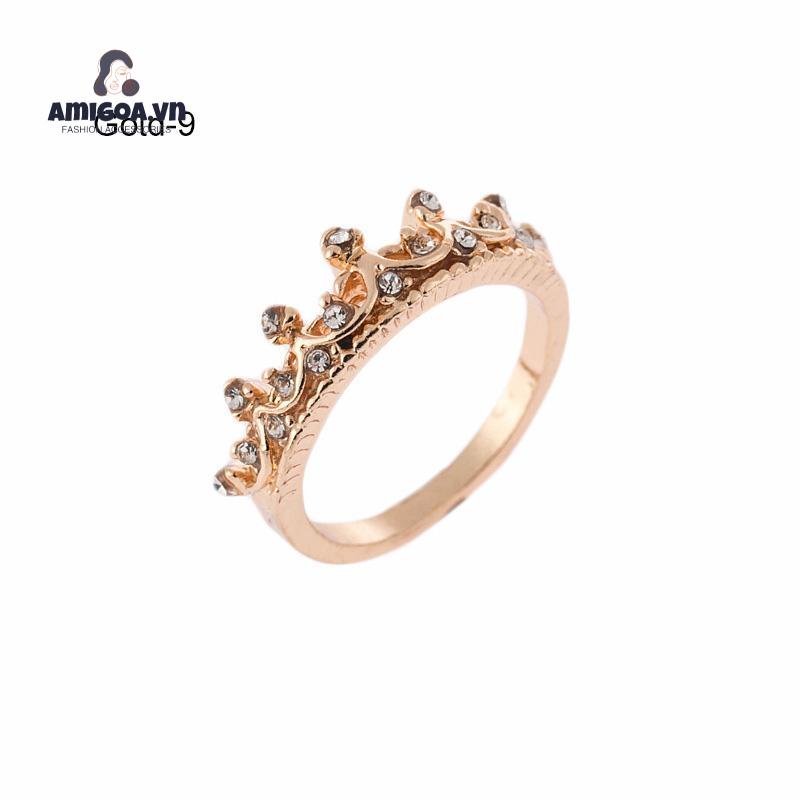 ✨✨Nhẫn Hình Vương Miện Đính Đá Thời Trang Cho Nữ