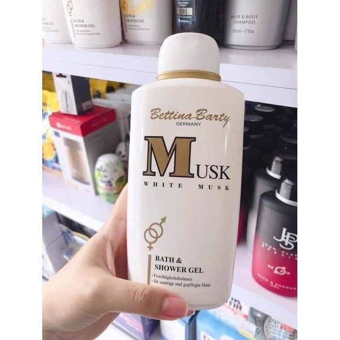 Sữa Tắm Musk tích hợp nước hoa làm sạch sâu, cấp ẩm, dưỡng da trắng sáng 500ml-Xách Tay Đức