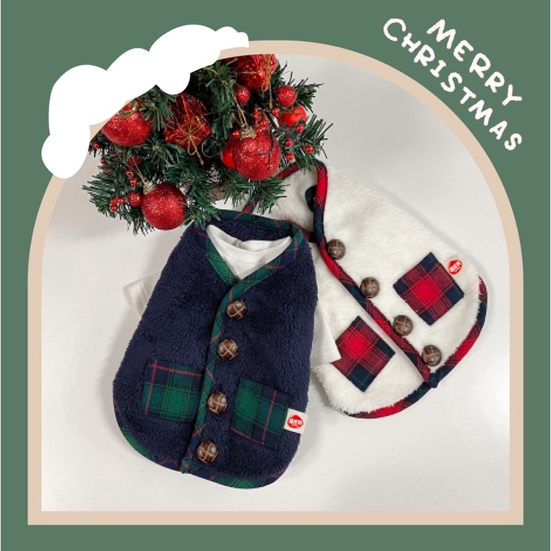 [Tặng khăn] Áo gile giáng sinh dễ thương 2023 cho chó mèo BECHON