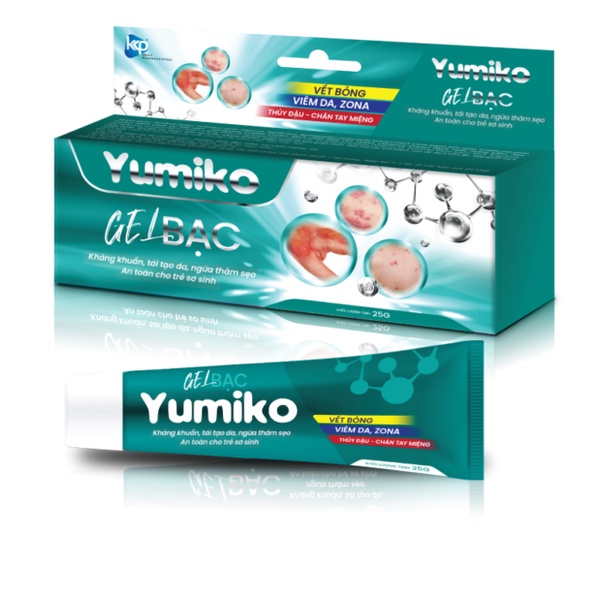 Gel nano bạc Yumiko kết hợp thảo dược bôi da viêm da chân tay miệng thủy đậu zona vết bỏng.suckhoechomoinha