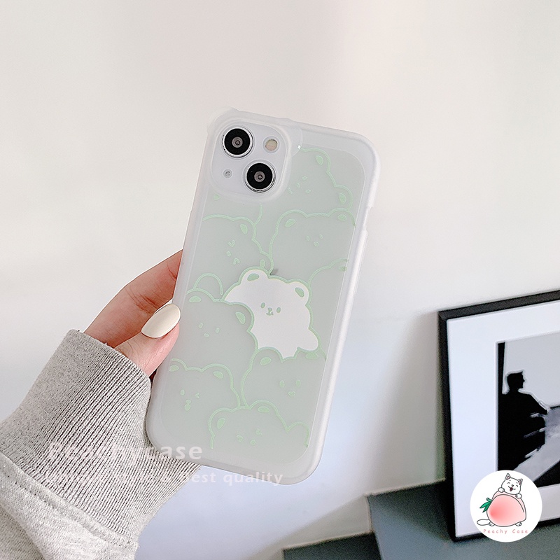 Ốp Điện Thoại TPU Dẻo Họa Tiết Hoạt Hình Gấu/ Thỏ Dễ Thương Cho iPhone 13 12 Pro Max 11 Xr Xs Max X 7 8 Plus X