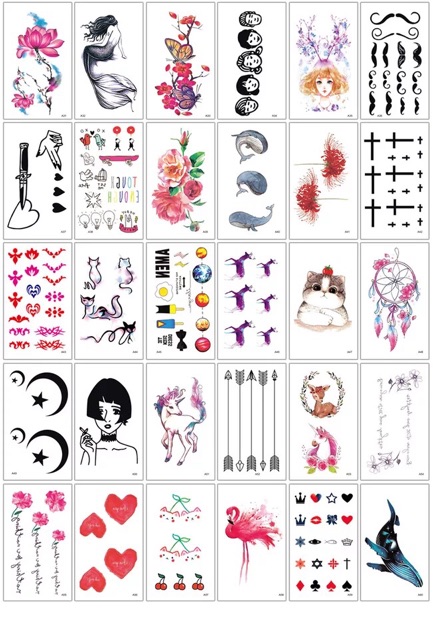 SET HÌNH XĂM 60 MIẾNG