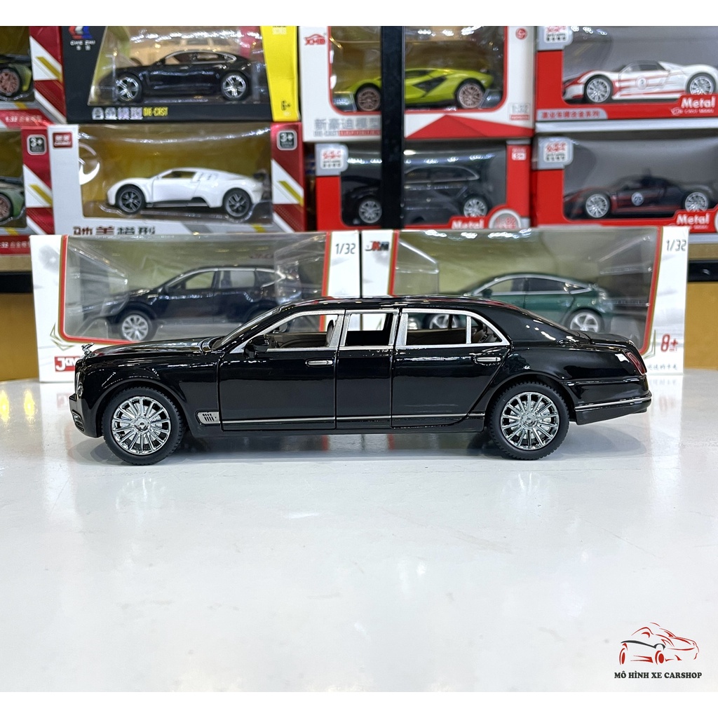 Xe mô hình hợp kim Bentley Mulsanne tỉ lệ 1:24 hãng XLG màu đen