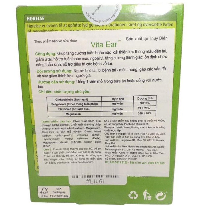 VitaEar - Viên uống tăng cường thính giác