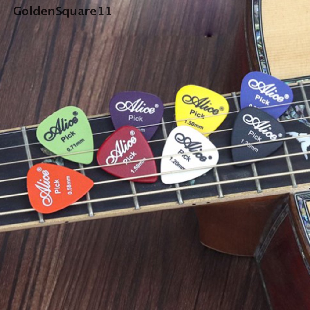 Bộ 20 / 100 Miếng Gảy Đàn Guitar Bass 0.58-1 Bằng Nhựa Màu Vàng Đồng Goldsquare11