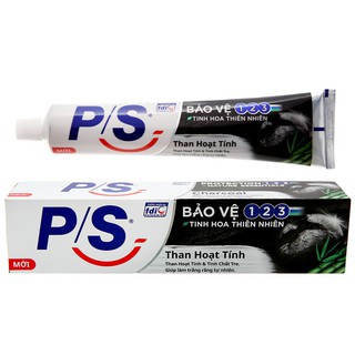 Date 09/02/24 Kem Đánh Răng P/S bảo vệ 123 Than hoạt tính 180g
