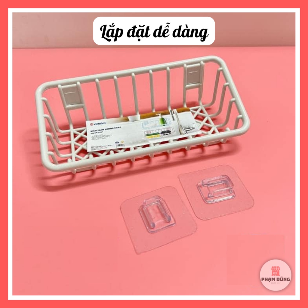 Kệ dán tường để đồ phòng tắm , khay dán tường caro 5700