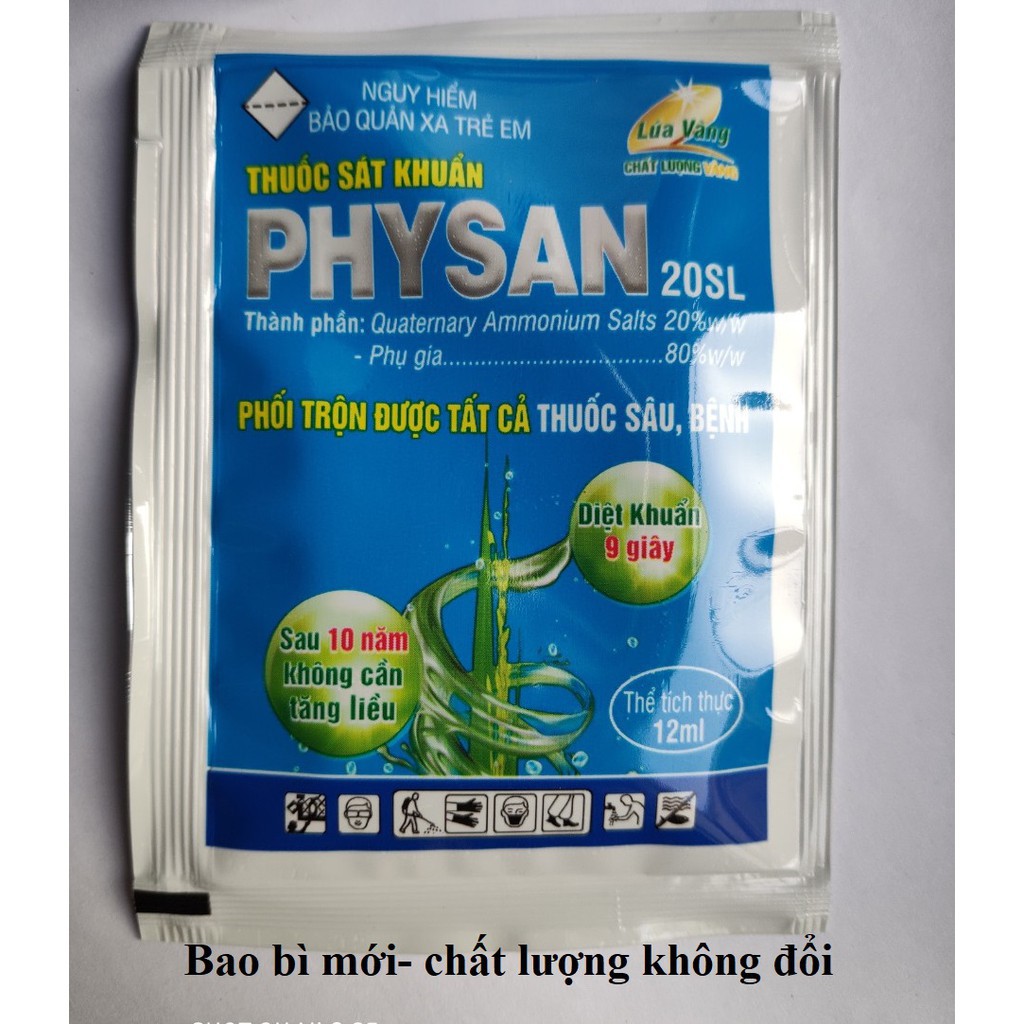 --- Physan 20SL - sát khuẩn cây 12ml/ gói chất, giá rẻ.