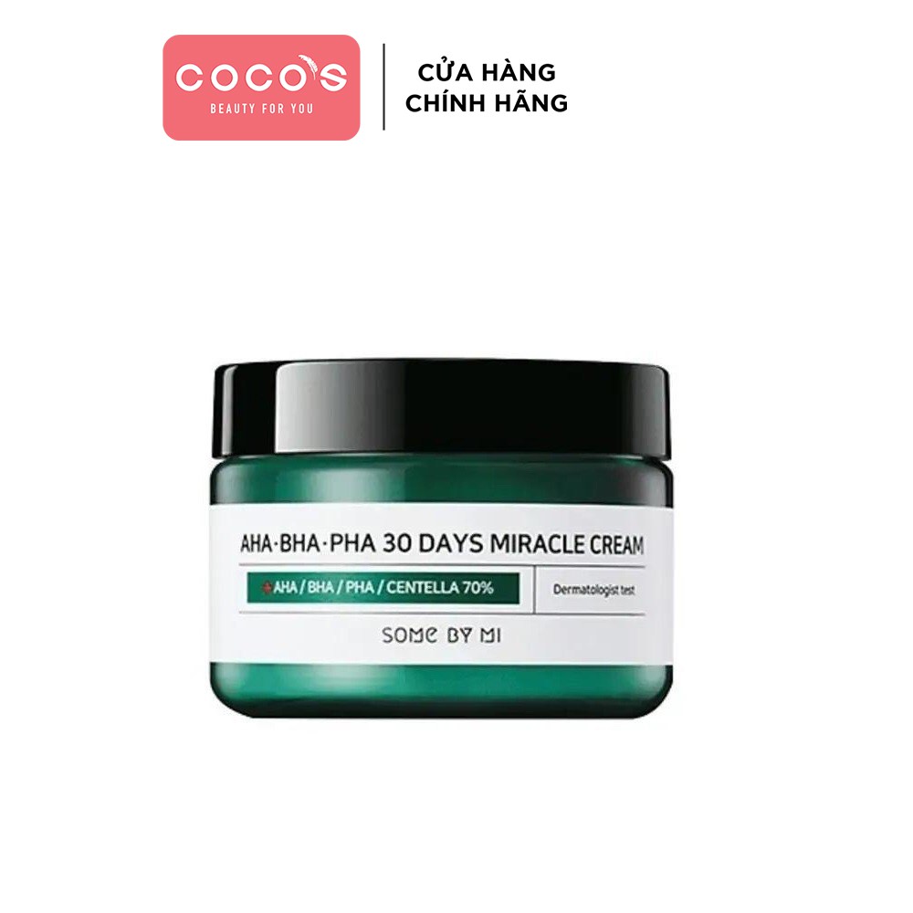 [Mã COSCOCOT4 -8% đơn 250K] Kem Dưỡng Giảm Và Ngăn Ngừa Mụn Some By Mi AHA-BHA-PHA 30 Days Miracle Cream 50ml