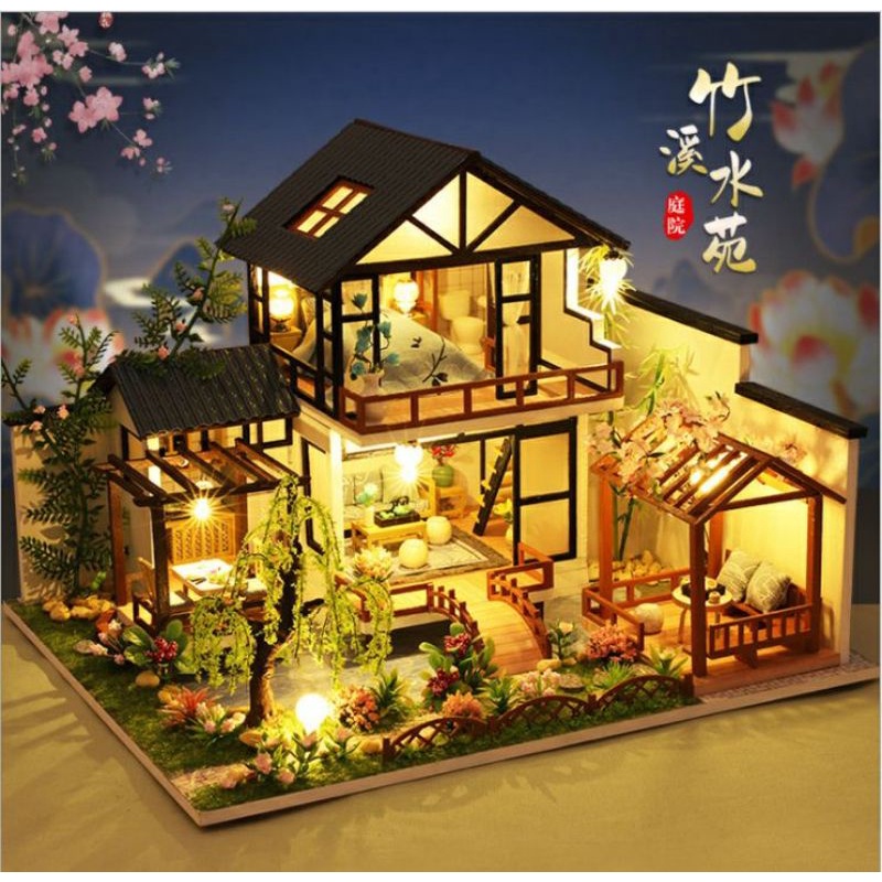 Mô hình nhà gỗ DIY Biệt thự Zhuxi