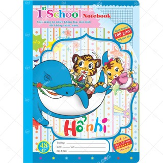 Vở 4 ô ly Klong Hổ Nhi - 48 trang; MS 055 - sỉ ib