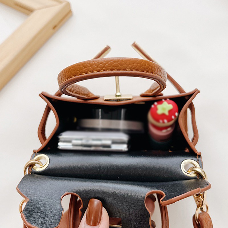 Túi Đeo Chéo Một Bên Vai Mini Họa Tiết Vỏ Quả Vải Phong Cách Phương Tây Thời Trang Hàn Quốc Dành Cho Trẻ Em