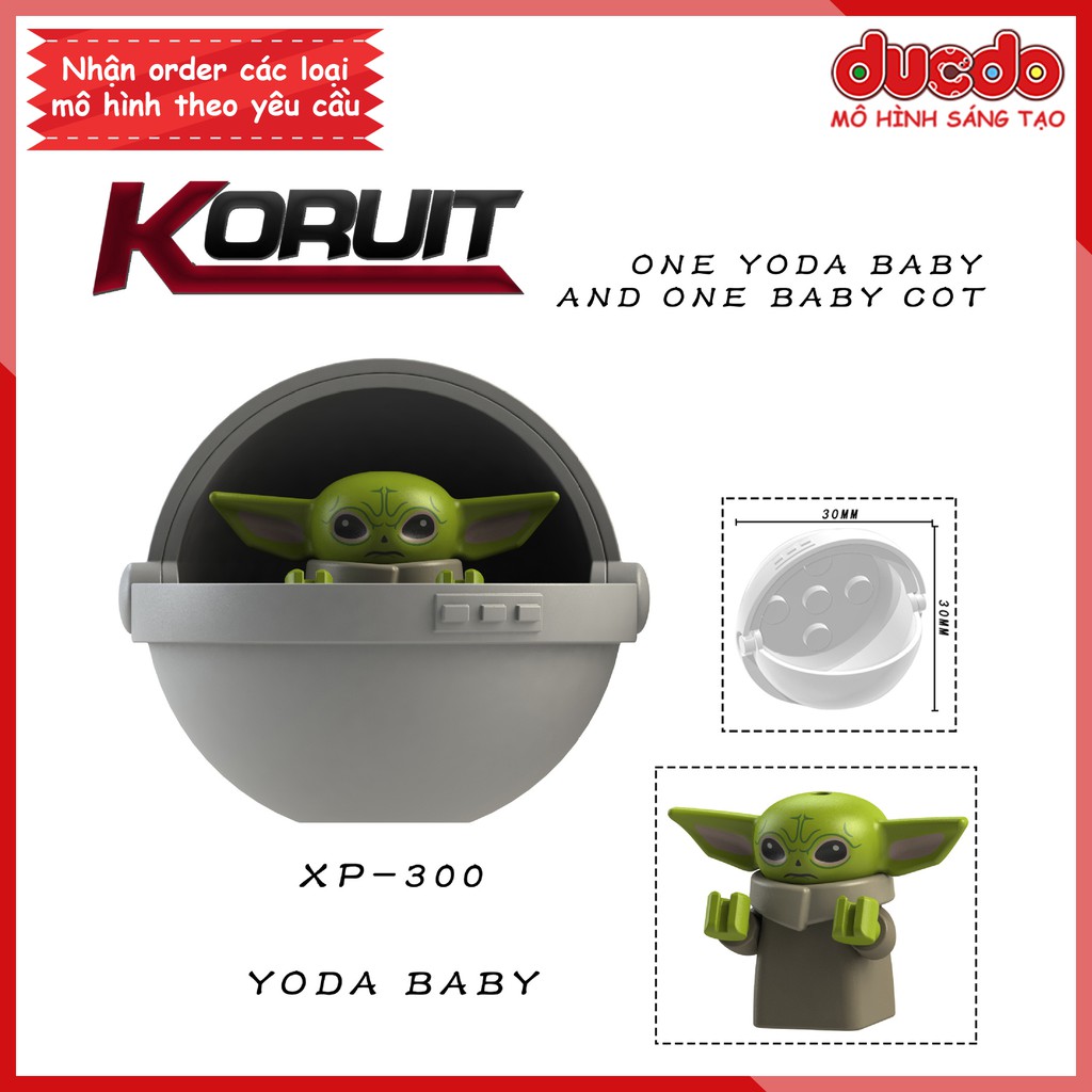 Minifigures nhân vật Baby Yoda trong Star Wars tuyệt đẹp - Đồ chơi Lắp ghép Xếp hình Mini Mô hình KT1039