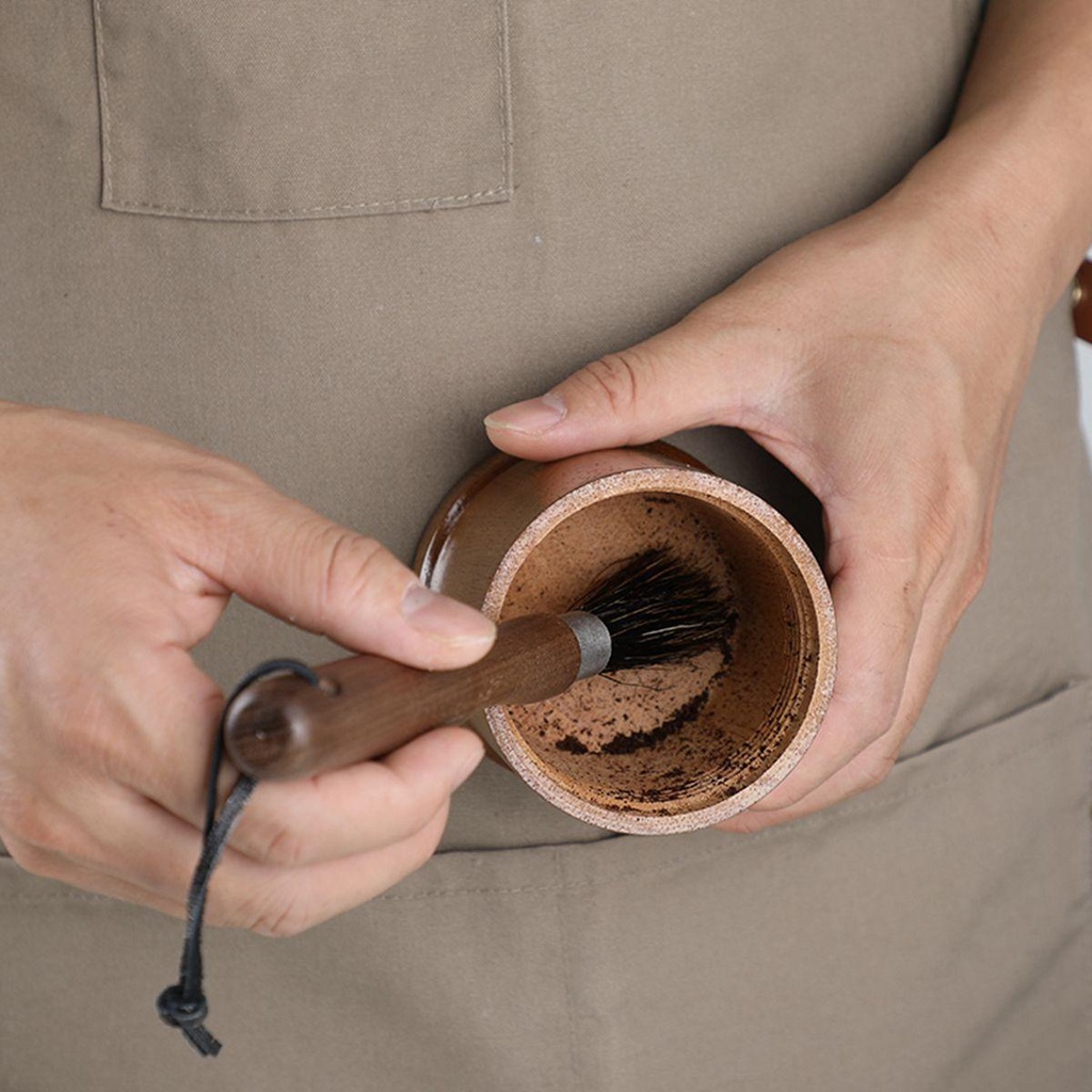 Máy Pha Cà Phê Espresso Sạch Hơn|Chổi Quét Bụi Tay Cầm Gỗ Lông Mềm Tự Nhiên Đa Năng