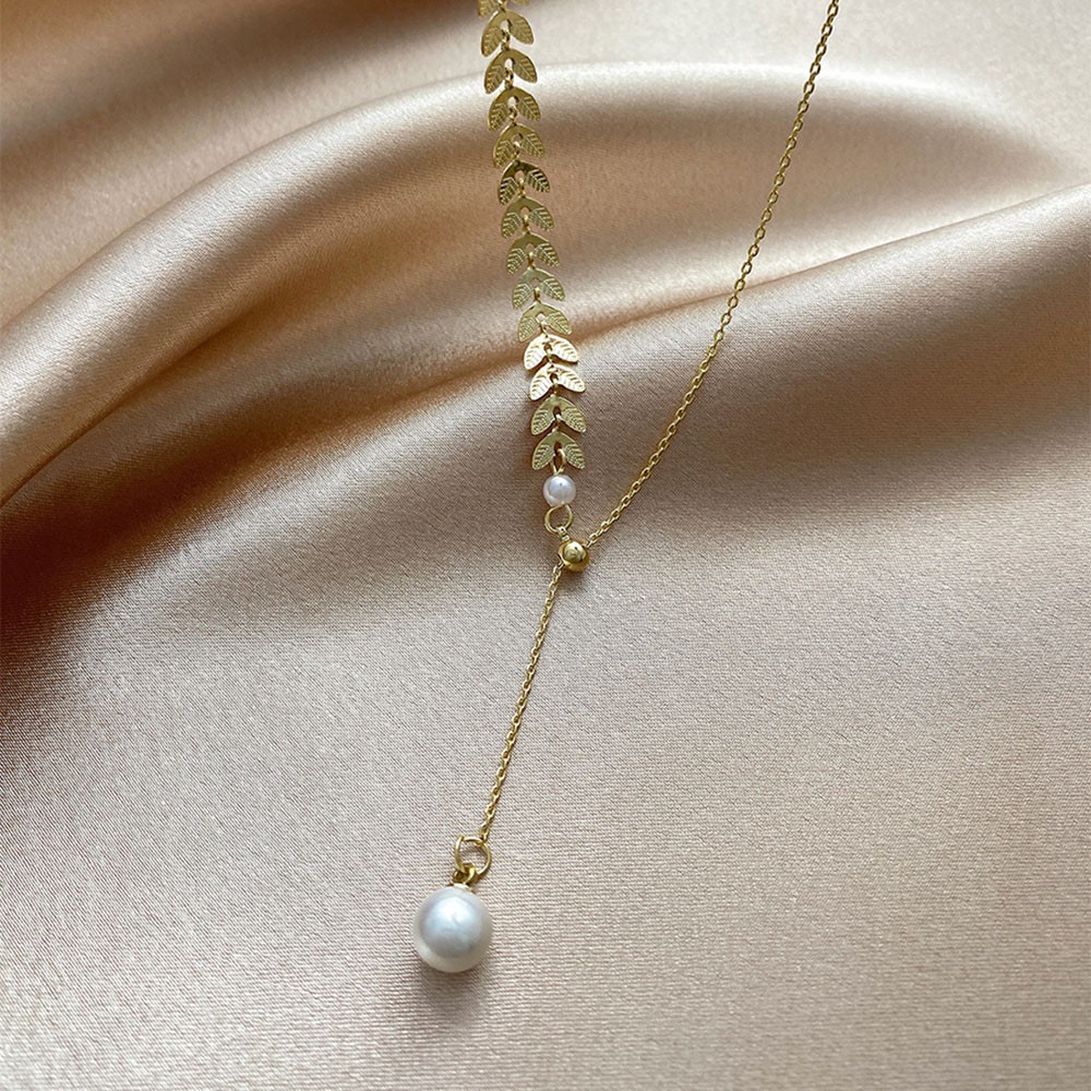 Dây Chuyền Từ Hợp Kim Mặt Ngọc Trai Đơn Giản Phong Cách Hàn Quốc