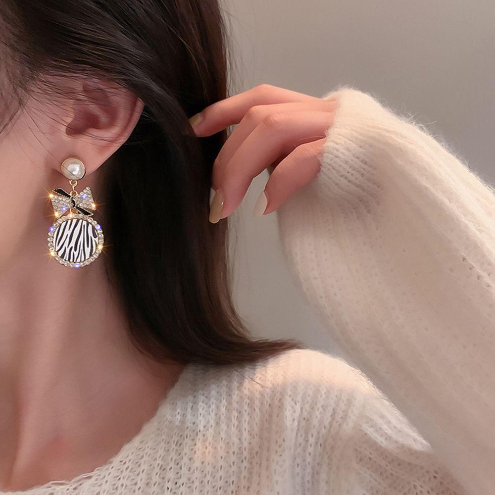 Bông Tai Nơ VANES1 Thiết Kế Ngọt Ngào Thời Trang Cho Nữ|Bông Tai Dáng Dài Thiết Kế Xinh Xắn Thời Trang