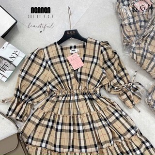 Đầm bầu suông bbr cổ tim dễ thương