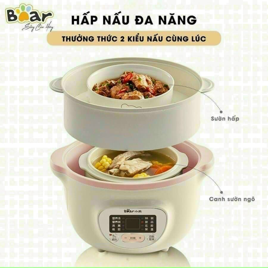 Nồi nấu cháo chậm Bear 1,6L SUBE002 (Bản Quốc tế - BH 18 tháng)