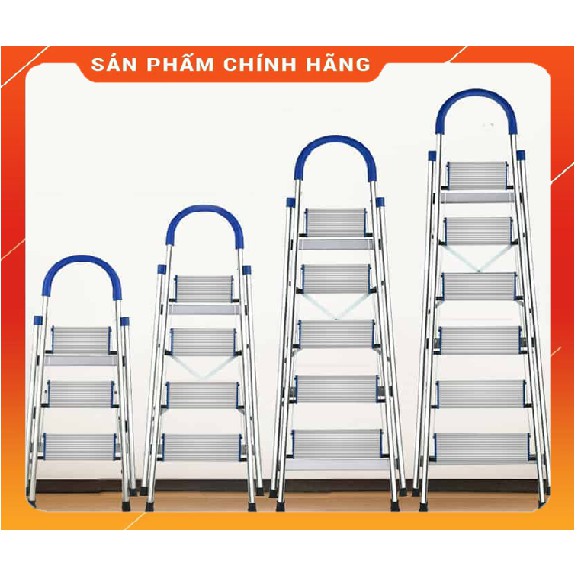 Thang nhôm ghế NIKITA tay vịn 4,5,6,7 bậc - cao 0.95, 1.25, 1.5, 1.7m thang chính hãng Nikita mã DL04,05,06,07