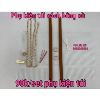 Set túi thêu bông xù